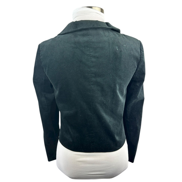 *Flaw Lily Pulitzer Velvet Rhinestone Button Cropped Jacket Black Womens Size 10 - Picture 6 of 16